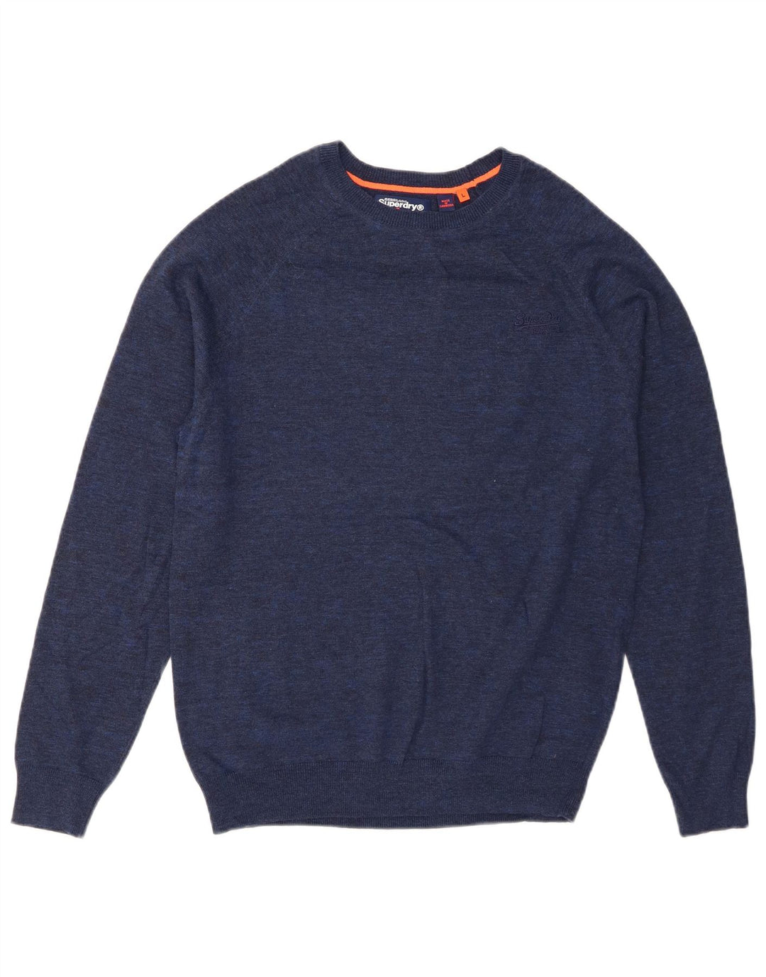 Superdry Herre sweater med rund hals, stor blå bomuld