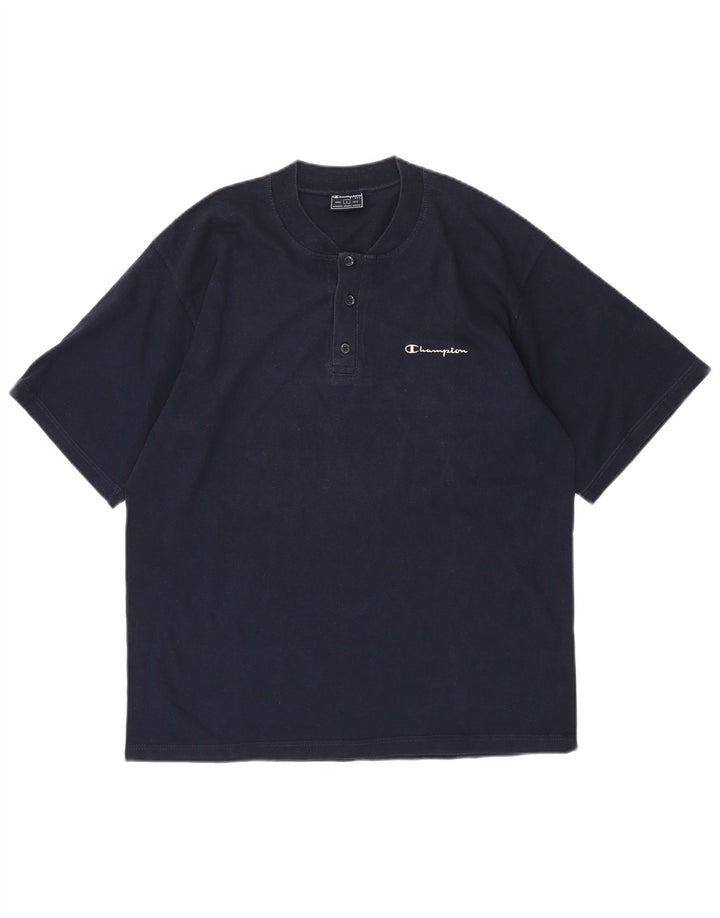 CHAMPION Mens T-Shirt Top Large Navy Blue