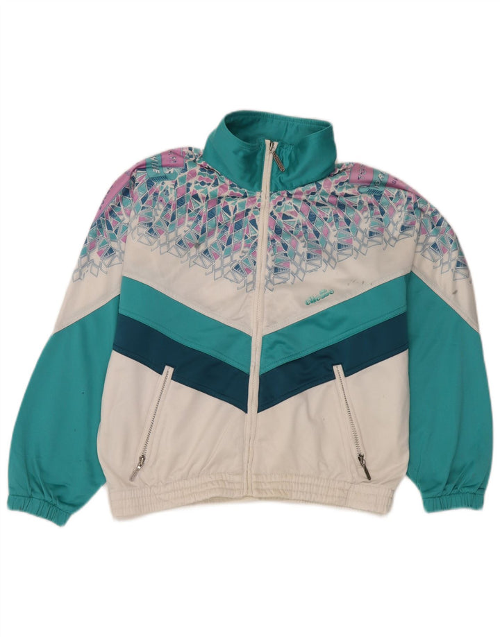 Ellesse Herre grafisk træningsdragt Topjakke XS Grøn Geometrisk Retro