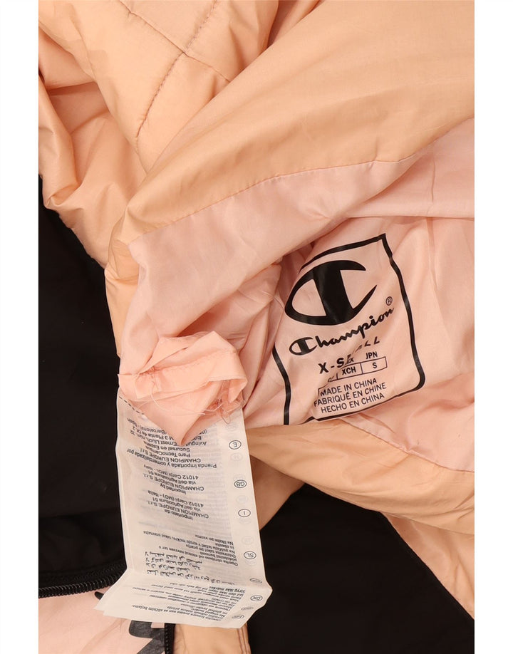 Champion Dame Oversized Polstret Jakke UK 6 XS Pink Colourblock Polyamid