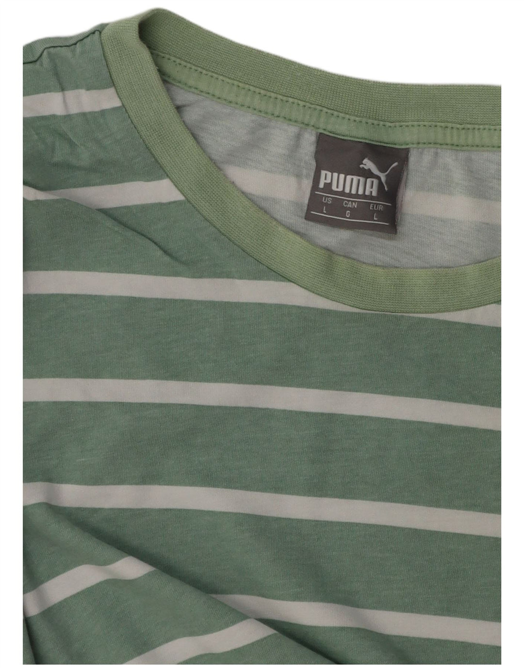 PUMA Herre T-Shirt Top Stor Grøn Stribet