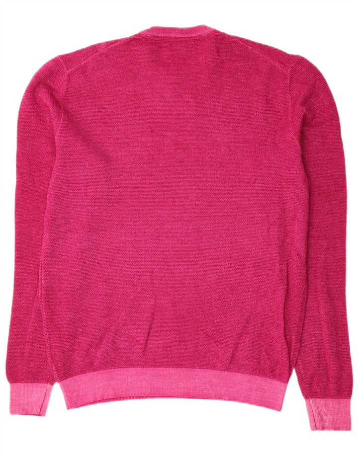 Sun68 Herre Crew Neck Jumper Sweater Large Pink Uld