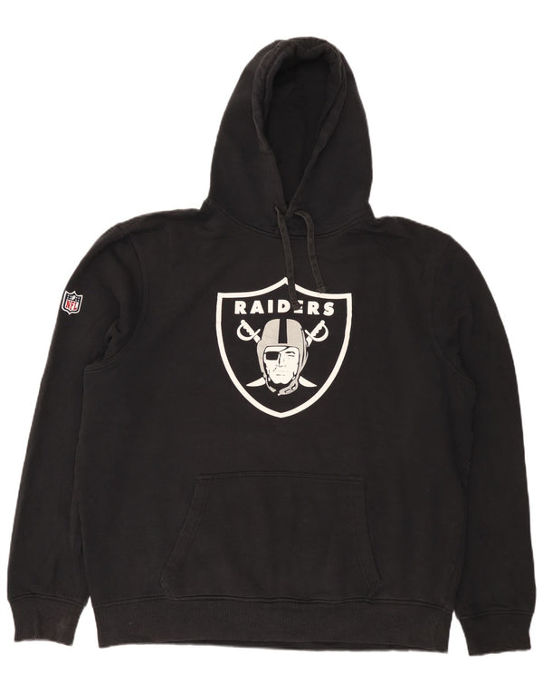 NFL Mens Raiders Graphic Hoodie Jumper 2XL Black