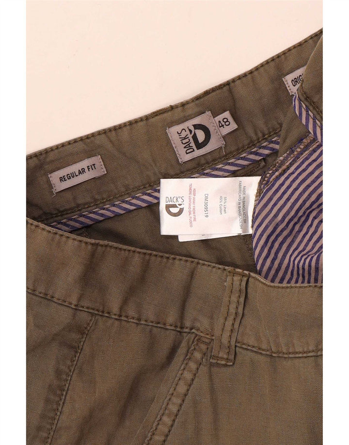 Dacks Herre Regular Fit Chino Shorts IT 48 Medium W32 Khaki Linen