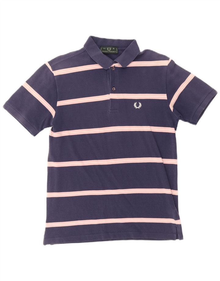 Fred Perry Herre poloskjorte lille marineblå stribet bomuld