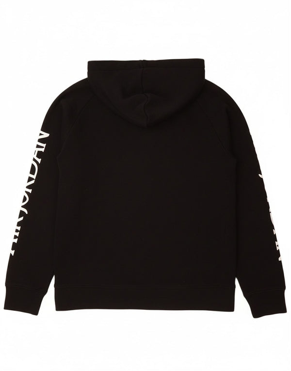 JORDAN Grafisk hættetrøje til drenge 12-13 år Large Sort