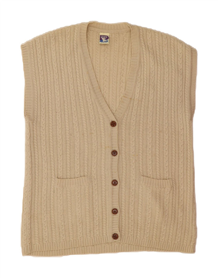 YESSICA Womens Oversized Longline Cardigan Sweater EU 40/42 Medium Beige Vintage Yessica and Second-Hand Yessica from Messina Hembry 