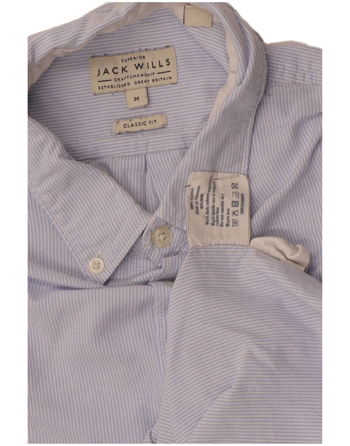 Jack Wills Herre Classic Fit skjorte Medium Blue Pinstripe Cotton