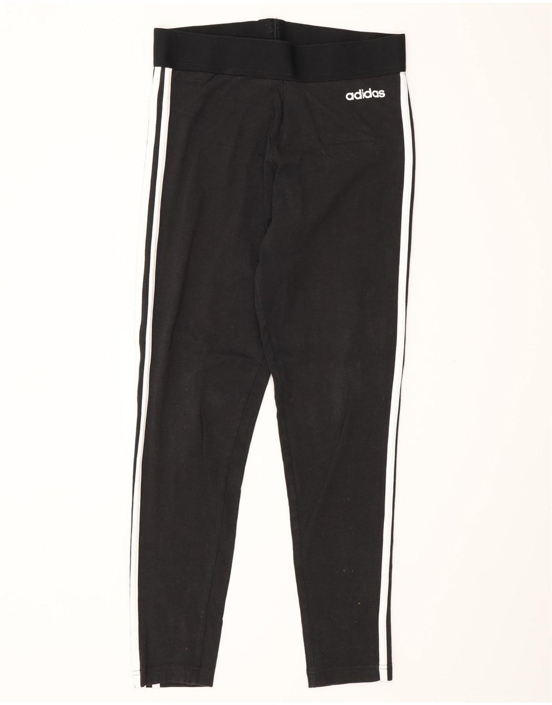 Adidas Dame Leggings UK 12/14 Medium Sort Bomuld