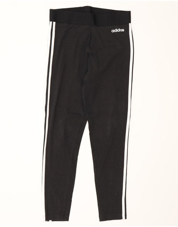 Adidas Dame Leggings UK 12/14 Medium Sort Bomuld