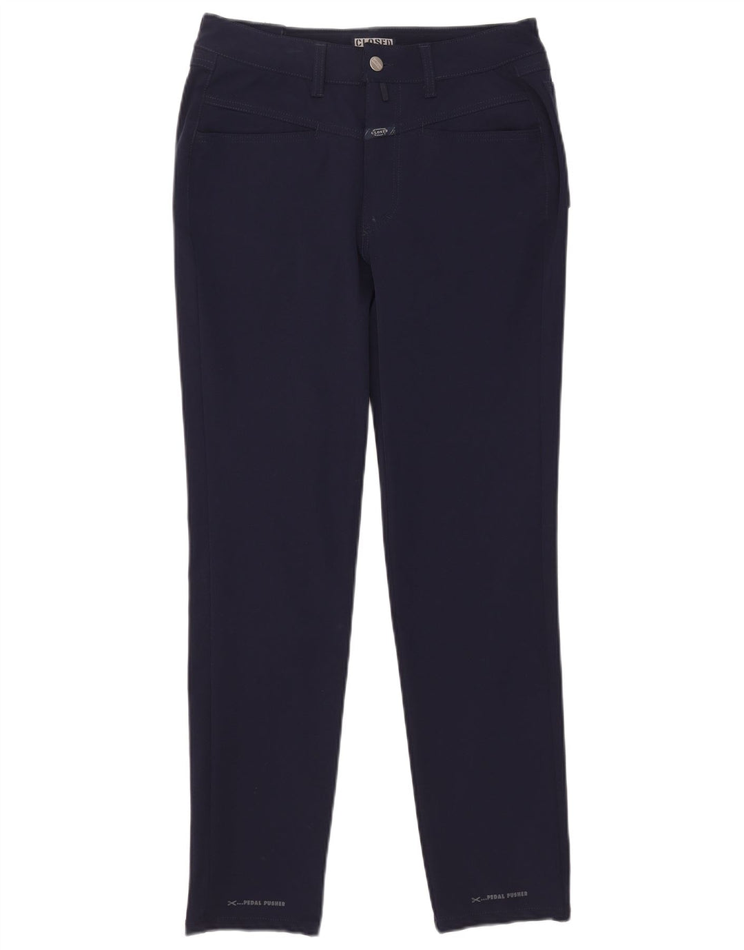 Lukket Slim Casual Bukser til mænd W30 L30 Marineblå polyamid