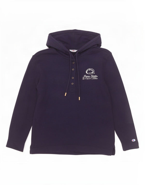 Champion Kvinder Nittany Lions Grafisk Hoodie Jumper UK 10 Small Navy Blue