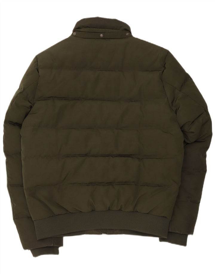 Tommy Hilfiger Herre polstret jakke UK 38 Medium Green Polyester