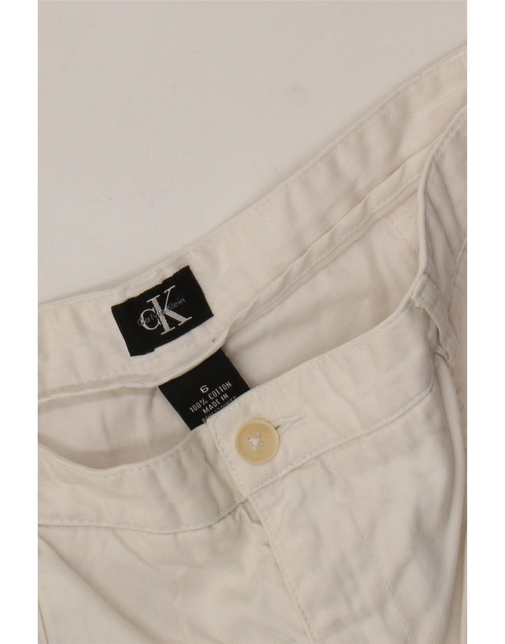 Calvin Klein Chino Shorts til kvinder US 6 Medium W28 Off White Bomuld