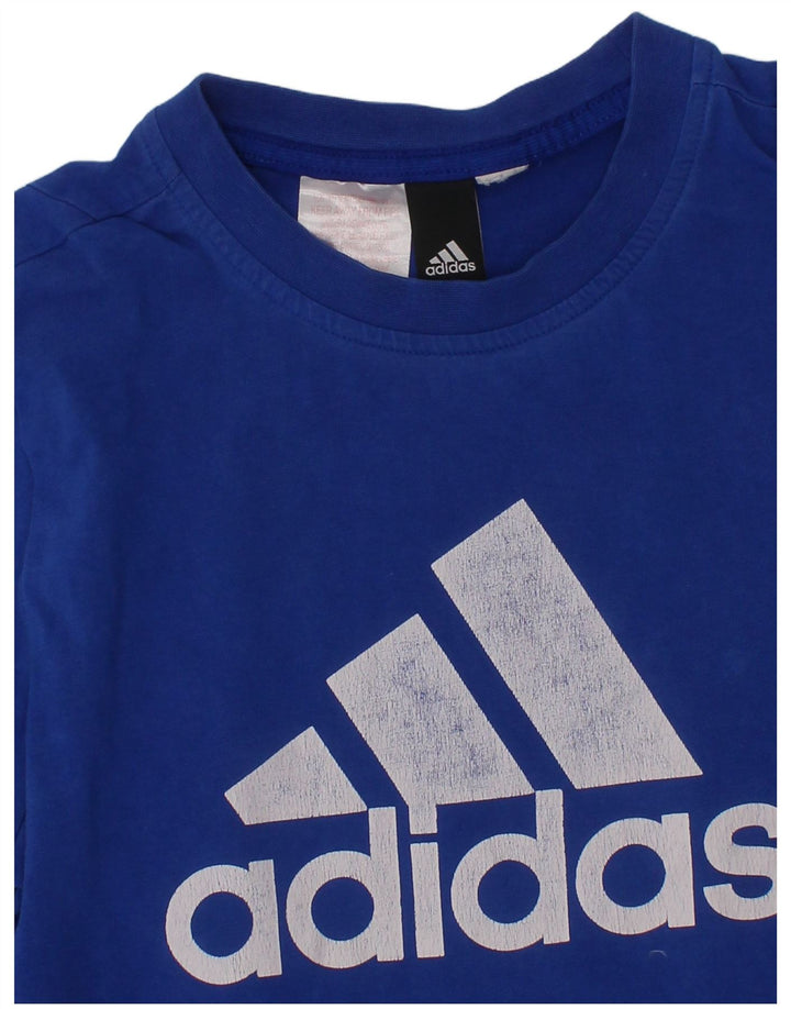Adidas drenge grafisk t-shirt top 10-11 år blå