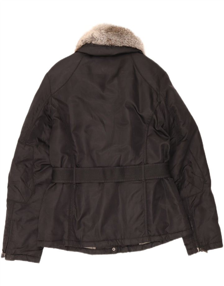 NEXOS Womens Utility Jacket UK 14 Medium Black Polyamide Vintage Nexos and Second-Hand Nexos from Messina Hembry 