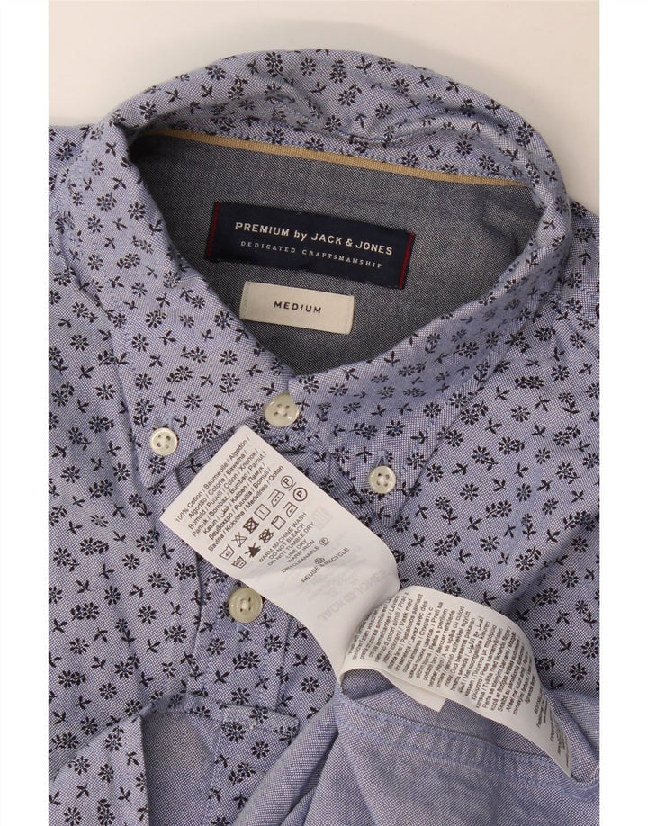 Jack & Jones Herreskjorte Medium Blue Floral Bomuld