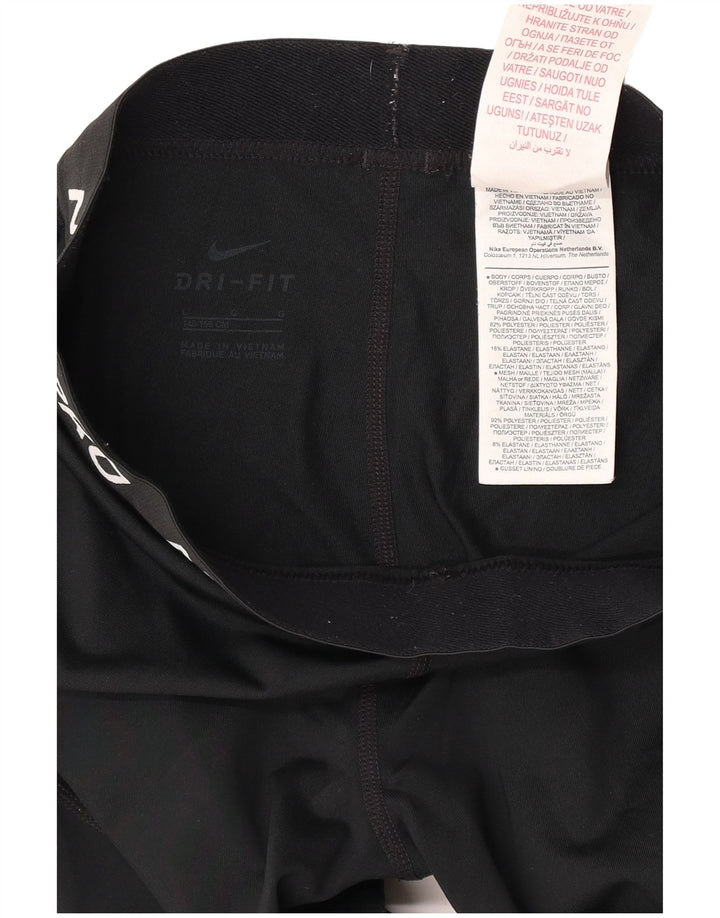 NIKE piger Dri Fit grafiske leggings 12-13 år stor sort polyester