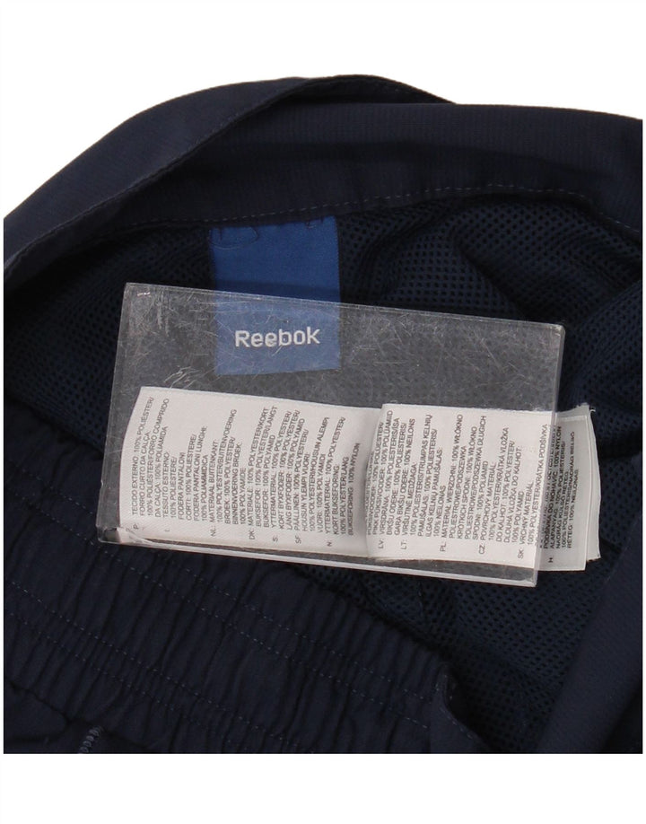 REEBOK lige chinosbukser til kvinder store W34 L30 marineblå polyester