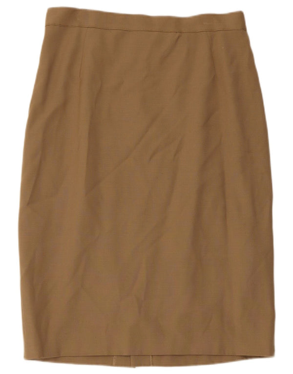 Vintage dame dobbeltradet 2-delt nederdelsæt IT 44 Medium W30 Brun