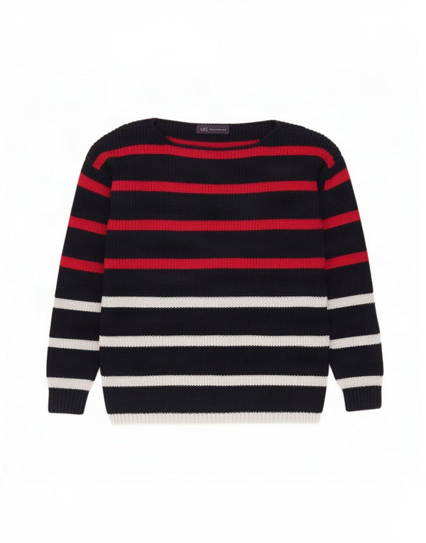 Marks & Spencer Womens Boat Neck Jumper Sweater UK 14 Medium Multicoloured