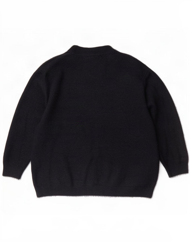 Zara Herre Crew Neck Jumper Sweater Medium Navy Blue Akryl