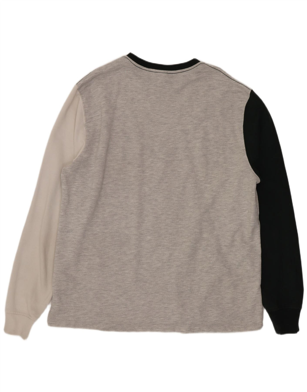 Zara Herre Sweatshirt Jumper XL Grå Colourblock Bomuld
