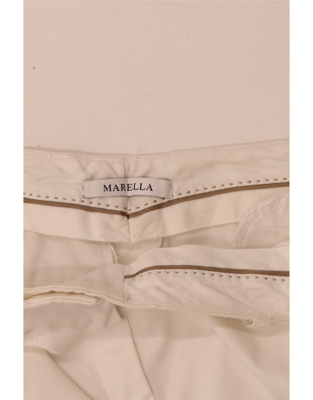Marella Dame Straight Cropped Trousers W28 L26 White