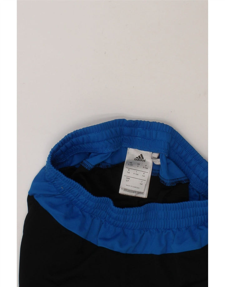ADIDAS Boys Climalite Sport Shorts 9-10 Years  Black Colourblock Polyester Vintage Adidas and Second-Hand Adidas from Messina Hembry 