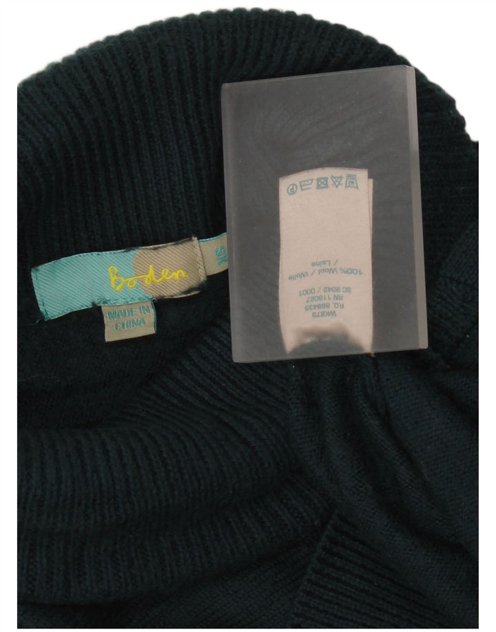 Boden Dame Oversized Roll Neck Sweater UK 6 XS Navy Blue Wool