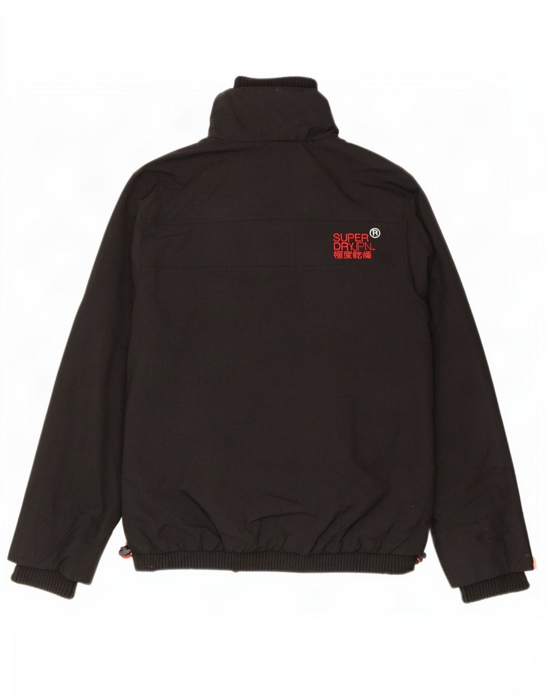 Superdry Herre The Windcheater Grafisk regnjakke UK 36 Lille sort nylon
