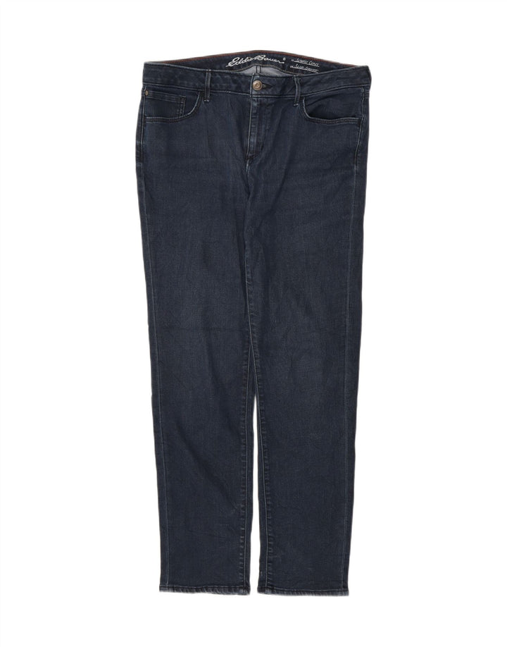 EDDIE BAUER Womens Straight Jeans US 12 Large W34 L29 Navy Blue Vintage Eddie Bauer and Second-Hand Eddie Bauer from Messina Hembry 