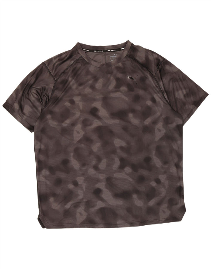 Puma Herre T-Shirt Top XL Grå Camouflage Polyester