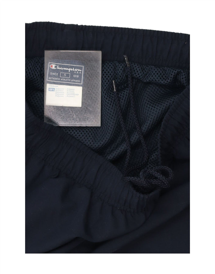 CHAMPION Mens Cargo Tracksuit Trousers Small  Navy Blue Polyester Vintage Champion and Second-Hand Champion from Messina Hembry 
