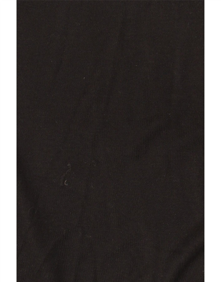 Zara Dame Boat Neck Jumper Sweater UK 14 Medium Black Viscose
