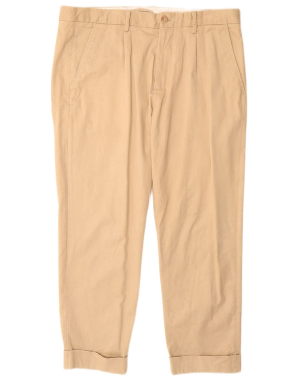 Zara Herre Lige Chinobukser EU 44 Large W34 L26 Beige Bomuld