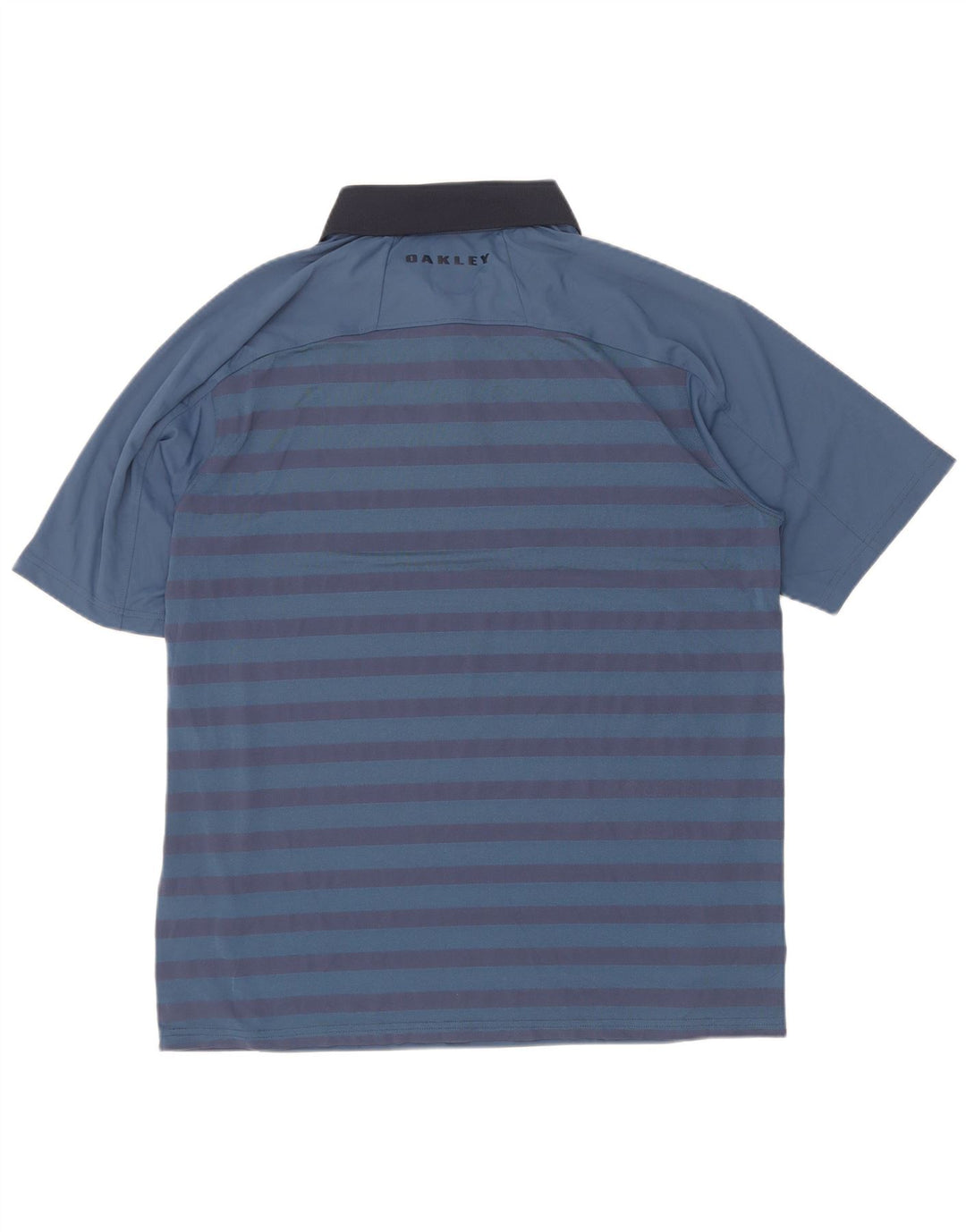 Oakley Mens Regular Fit Polo Shirt Stor blå stribet polyester