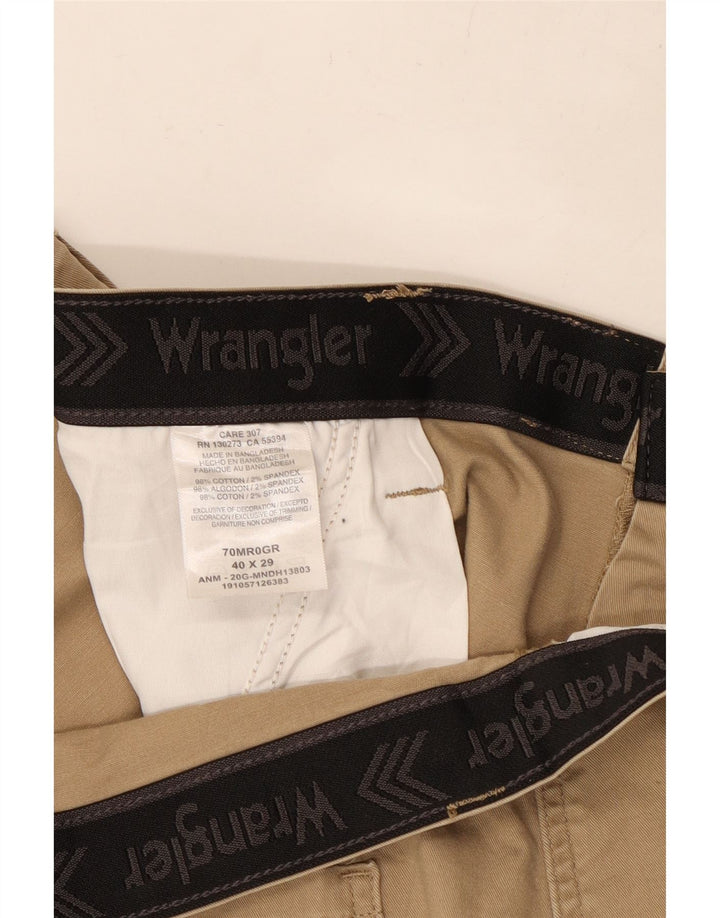 WRANGLER Mens Straight Cargo Trousers W40 L29 Beige Cotton Vintage Wrangler and Second-Hand Wrangler from Messina Hembry 