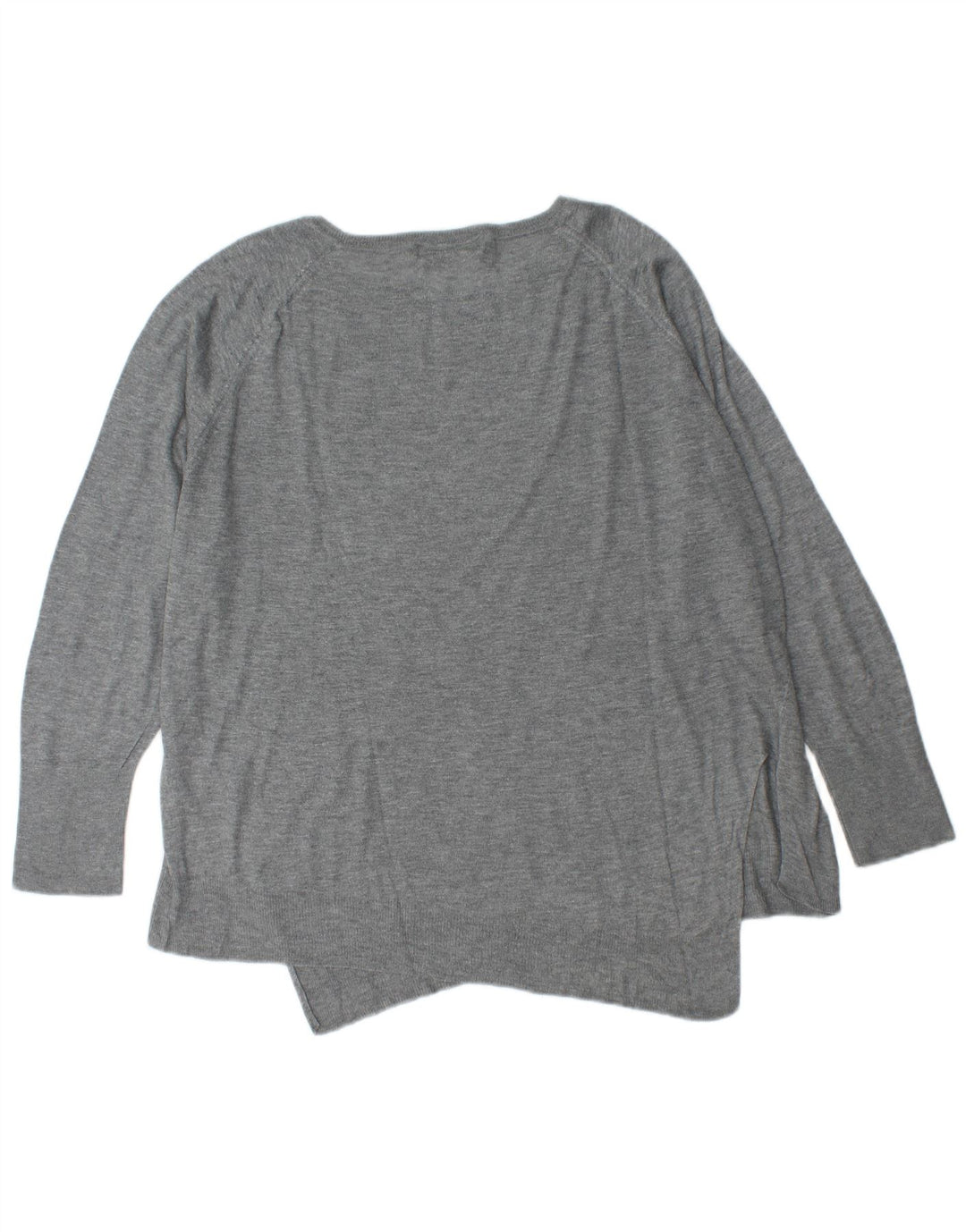 Zara Dame Oversized Boat Neck Jumper Sweater UK 16 Large Grey