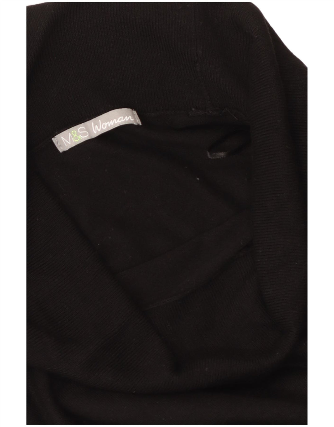 MARKS & SPENCER Dame Rullehalstrøje UK 12 Medium Sort