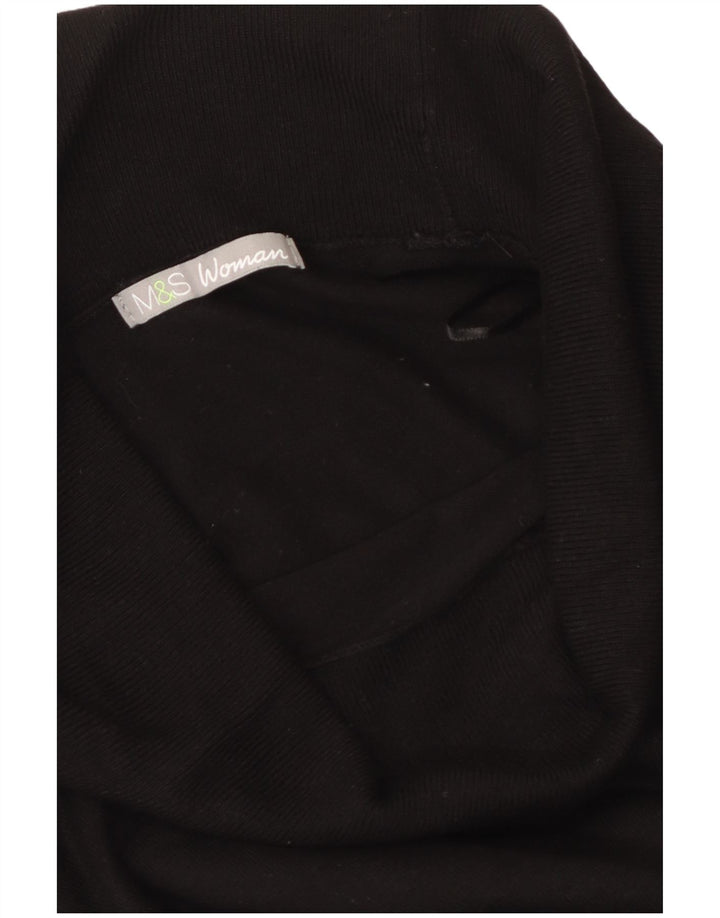 MARKS & SPENCER Dame Rullehalstrøje UK 12 Medium Sort