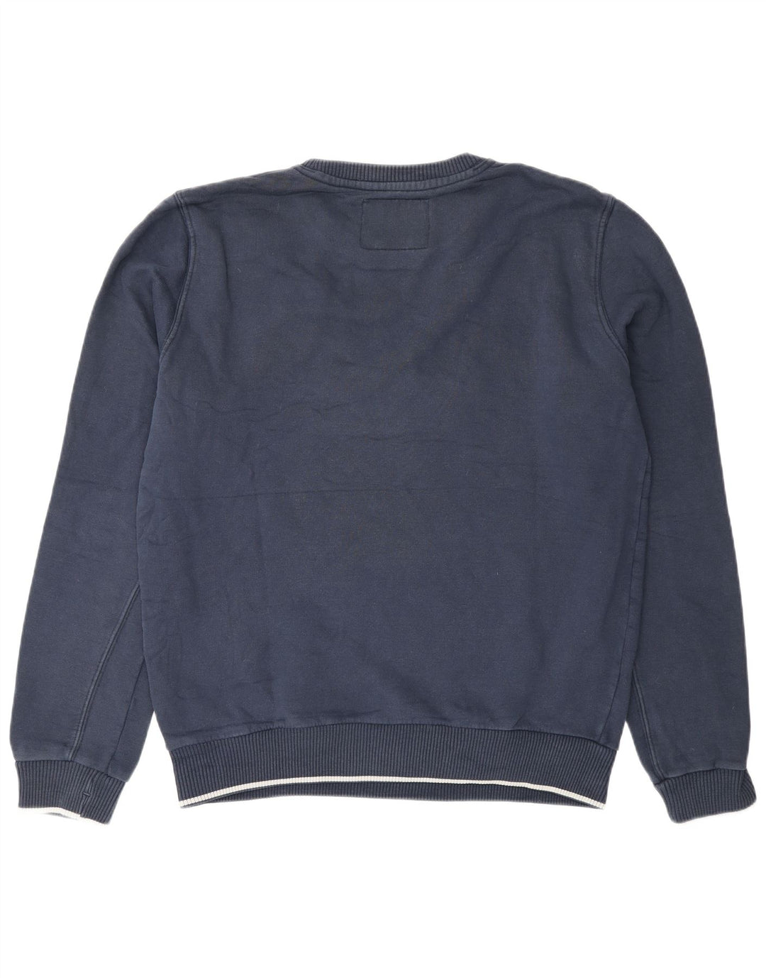 Woolrich Herre Grafisk Sweatshirt Jumper Stor Marineblå Bomuld