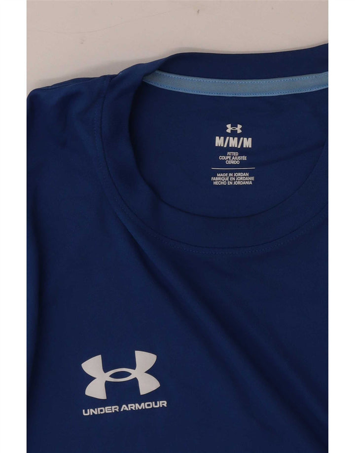 Under Armour Herre T-Shirt Top Medium Blue Colourblock