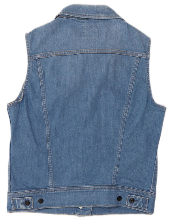 Lee Dame Denim Gilet UK 12 Medium Blue Cotton