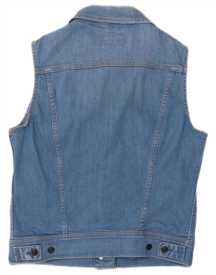 Lee Dame Denim Gilet UK 12 Medium Blue Cotton