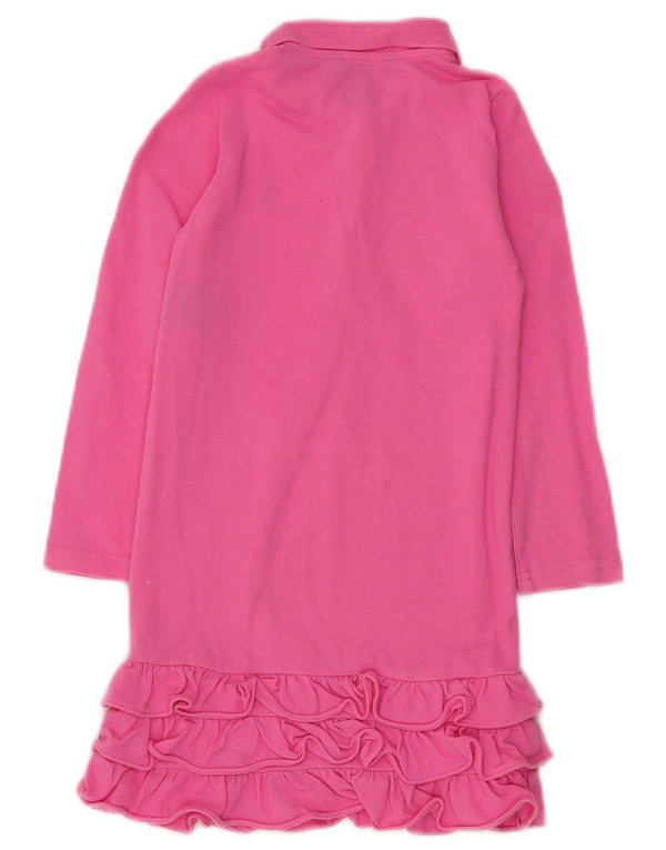 Ralph Lauren Pige Langærmet Polo Kjole 4-5 År Pink Bomuld