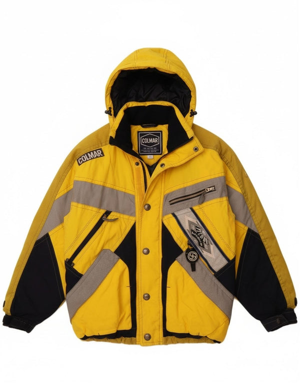 Colmar Herre Hætte Loose Fit Skijakke IT 44 XS Gul Colourblock