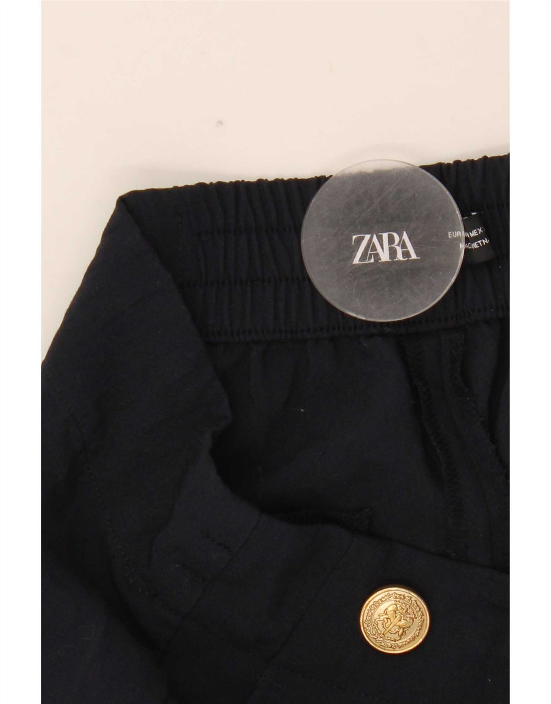 Zara koniske chinobukser til kvinder Medium W28 L26 Marineblå polyester
