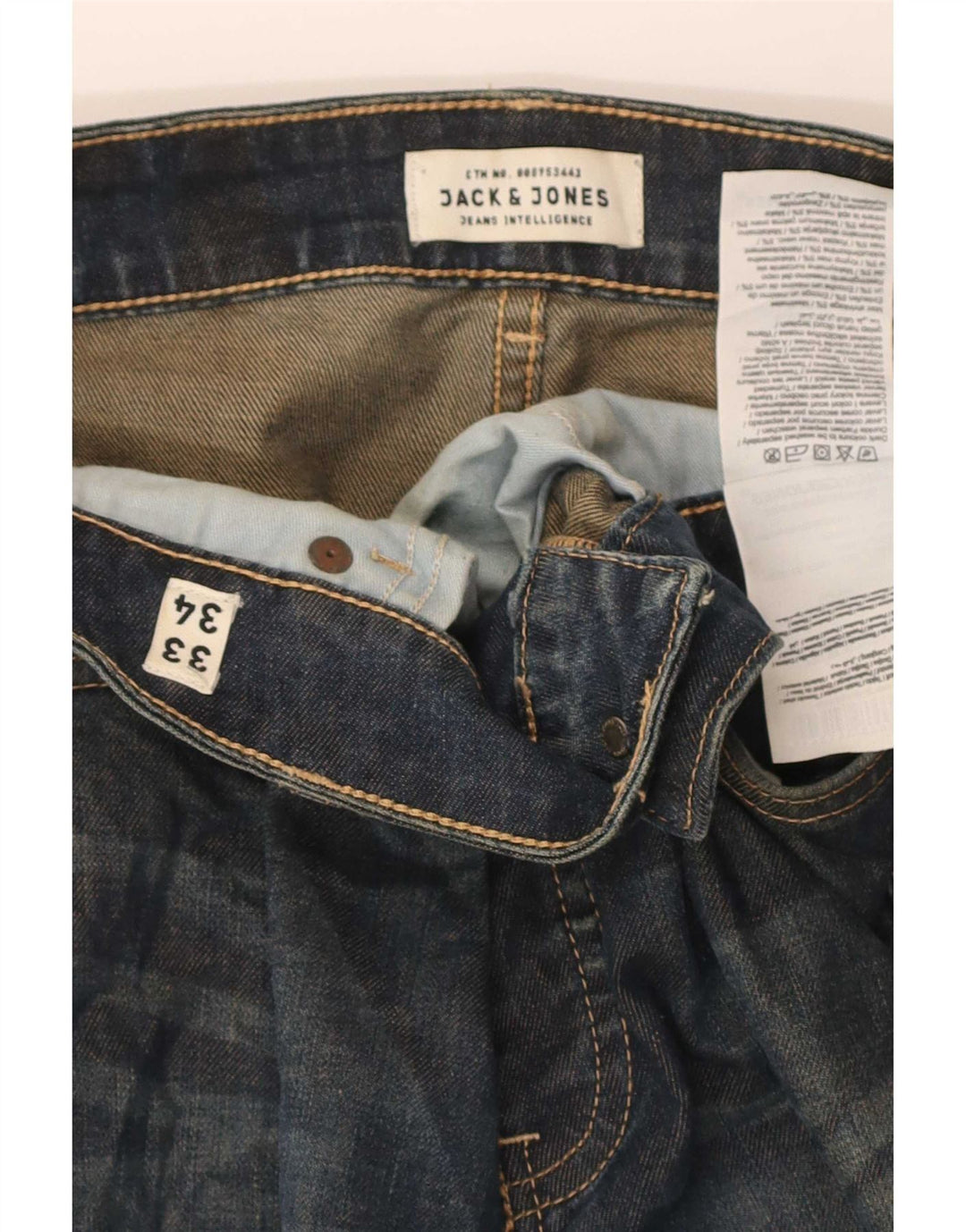 Jack & Jones Herre Mike Straight Jeans W33 L28 Blå Bomuld