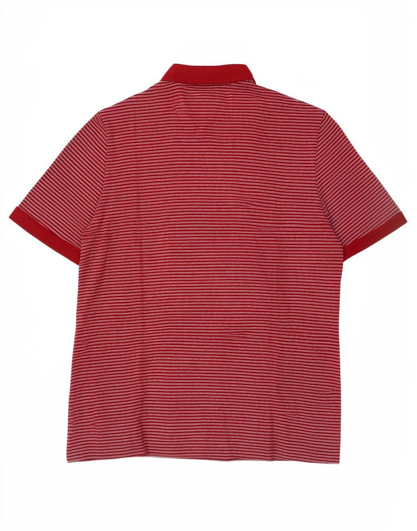 Vintage herre poloshirt XL Bourgogne stribet
